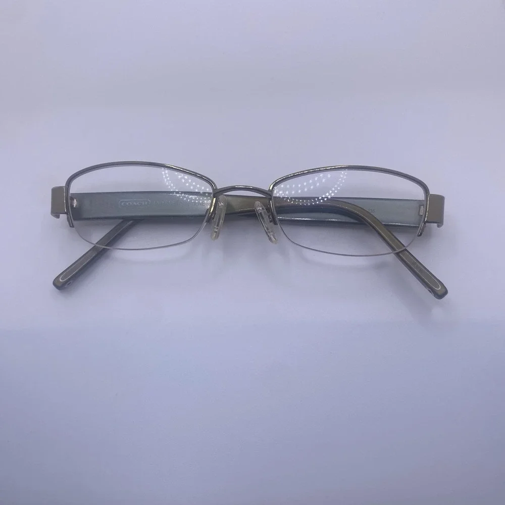 Coach Eyeglasses Women FRAME ONLY Laverne Half Rim 48-18-135 Olive Green 794